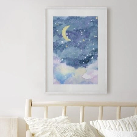 Πόστερ WATERCOLOR NIGHT SKY