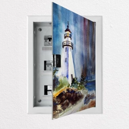 Aυτοκόλλητο ηλεκτρολογικο WATERCOLOUR LIGHTHOUSE - Αυτοκολλητα για ηλεκτρολογικούς πίνακες Sticky 1