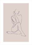 Πόστερ WOMAN BODY LINEART DRAWING