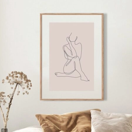 Πόστερ WOMAN BODY LINEART DRAWING