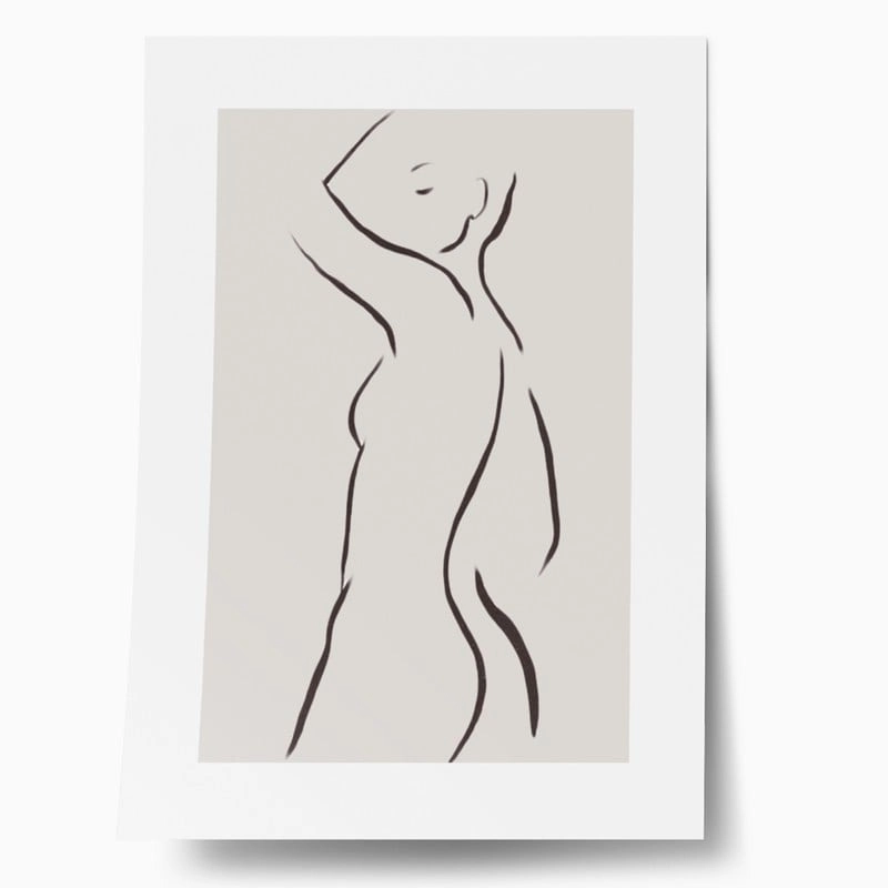 Πόστερ WOMAN LINES MINIMALISM