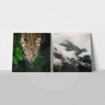 Τετράπτυχο σετ τετράγωνοι πίνακες TROPICAL JUNGLE VIBES