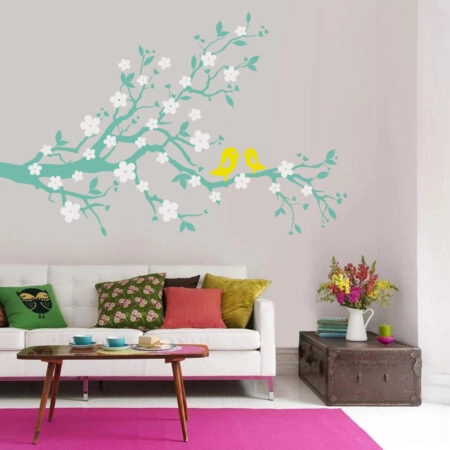 Αυτοκόλλητο τοίχου CHERRY FLOWERS - Floral - Λουλουδια Sticky 1