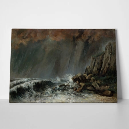 Πινακας σε καμβά GUSTAVE COURBET - MARINE THE WATERSPOUT - Gustave Courbet Sticky 1