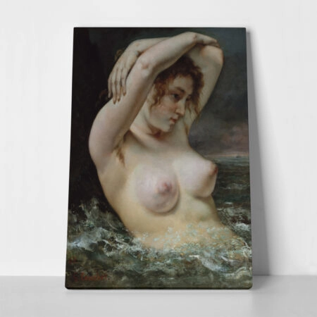 Πινακας σε καμβά GUSTAVE COURBET - THE WOMAN IN THE WAVES - Gustave Courbet Sticky 1