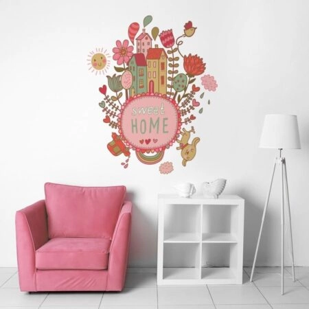 Aυτοκόλλητο τοίχου HOME SWEET HOME PRINT