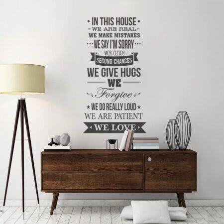 Αυτοκόλλητο τοίχου HOUSE RULES 2