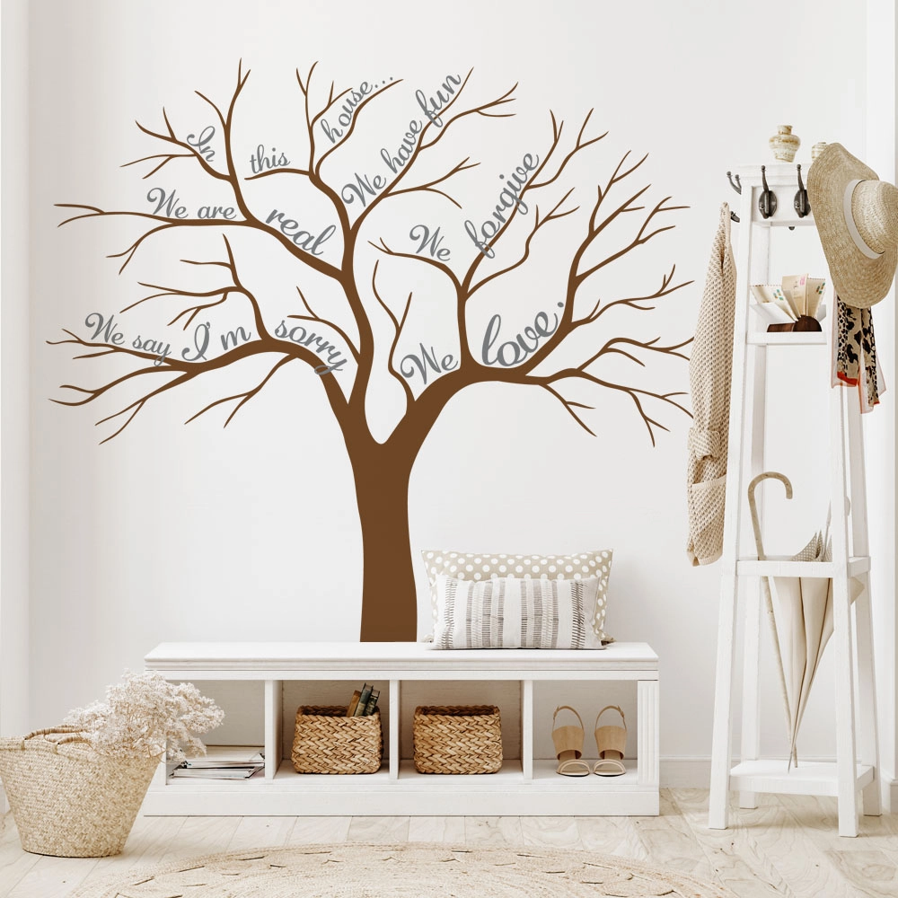 Αυτοκόλλητο τοίχου HOUSE RULES TREE