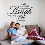 Αυτοκόλλητο τοίχου LIVE LAUGH LOVE