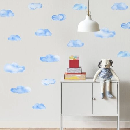 Αυτοκόλλητο τοίχου WATERCOLOR CLOUDS - Mini Sticker sets Sticky 1
