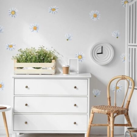 Αυτοκόλλητο τοίχου WATERCOLOR DAISIES