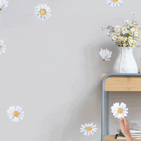 Αυτοκόλλητο τοίχου WATERCOLOR DAISIES - Mini Sticker sets Sticky 1