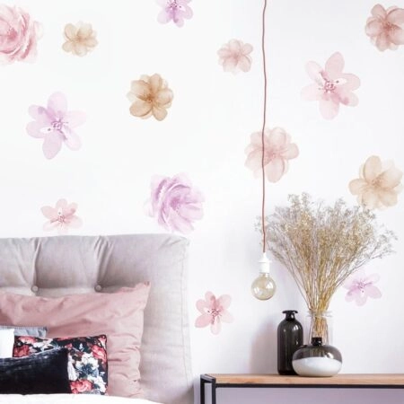 Αυτοκόλλητο τοίχου WATERCOLOR FLOWERS - Mini Sticker sets Sticky 1