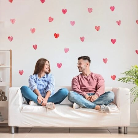 Αυτοκόλλητο τοίχου WATERCOLOR HEARTS - Mini Sticker sets Sticky 1