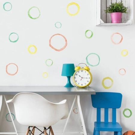 Αυτοκόλλητο τοίχου WATERCOLOR RINGS - Mini Sticker sets Sticky 1