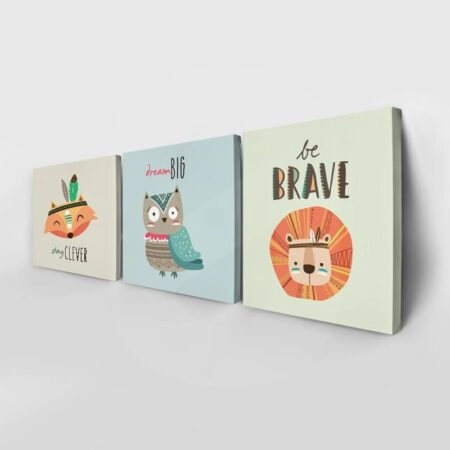 Σετ πίνακες BE BRAVE - Παιδικοι και set Sticky 1