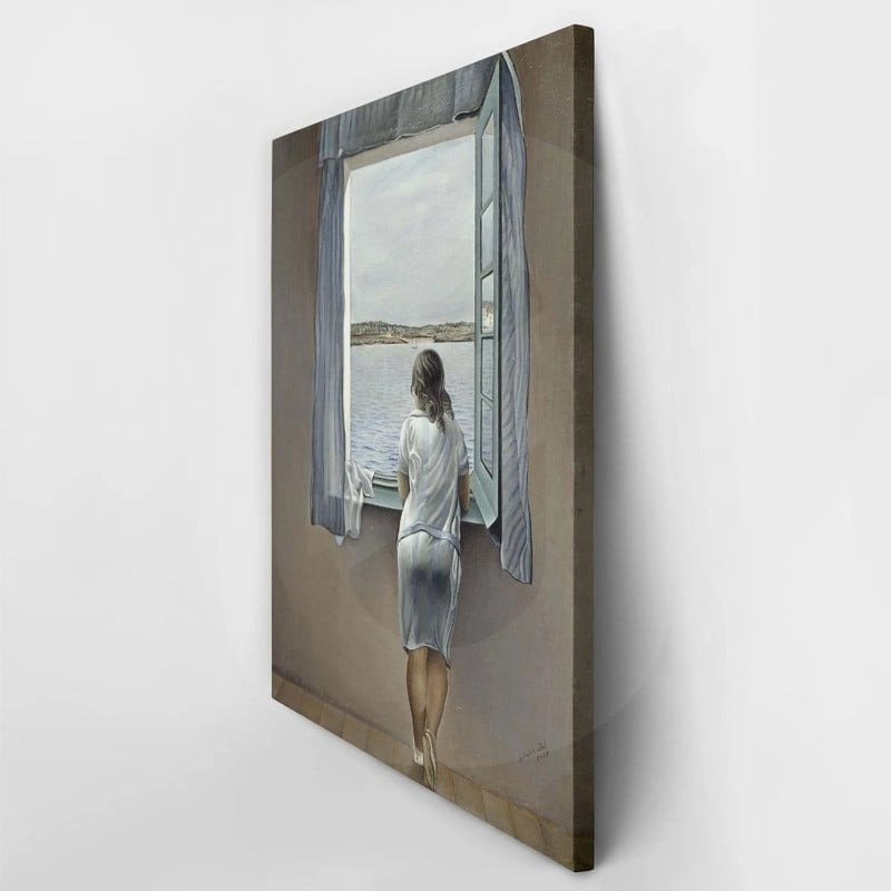 Πίνακας σε καμβά DALI - FIGURE AT THE WINDOW
