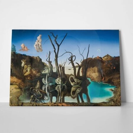 Πίνακας σε καμβά DALI - SWANS REFLECTING ELEPHANTS - Salvador Dali Sticky 1