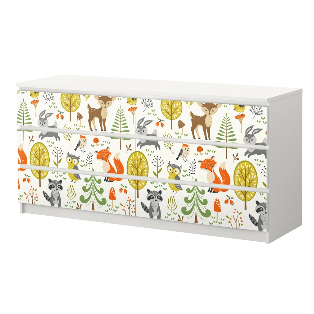Αυτοκόλλητο Συρταριέρας FOREST ANIMALS ILLUSTRATIONS