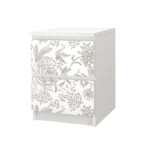 Αυτοκόλλητο Συρταριέρας GRAY VINTAGE FLOWERS