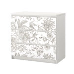 Αυτοκόλλητο Συρταριέρας GRAY VINTAGE FLOWERS
