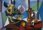 Πίνακας σε καμβά PICASSO - BULL SKULL