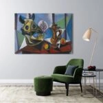 Πίνακας σε καμβά PICASSO - BULL SKULL
