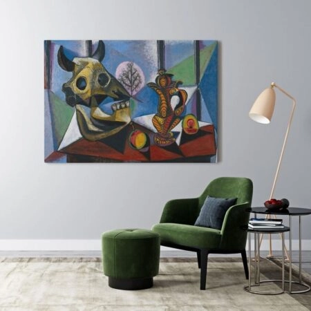 Πίνακας σε καμβά PICASSO - BULL SKULL