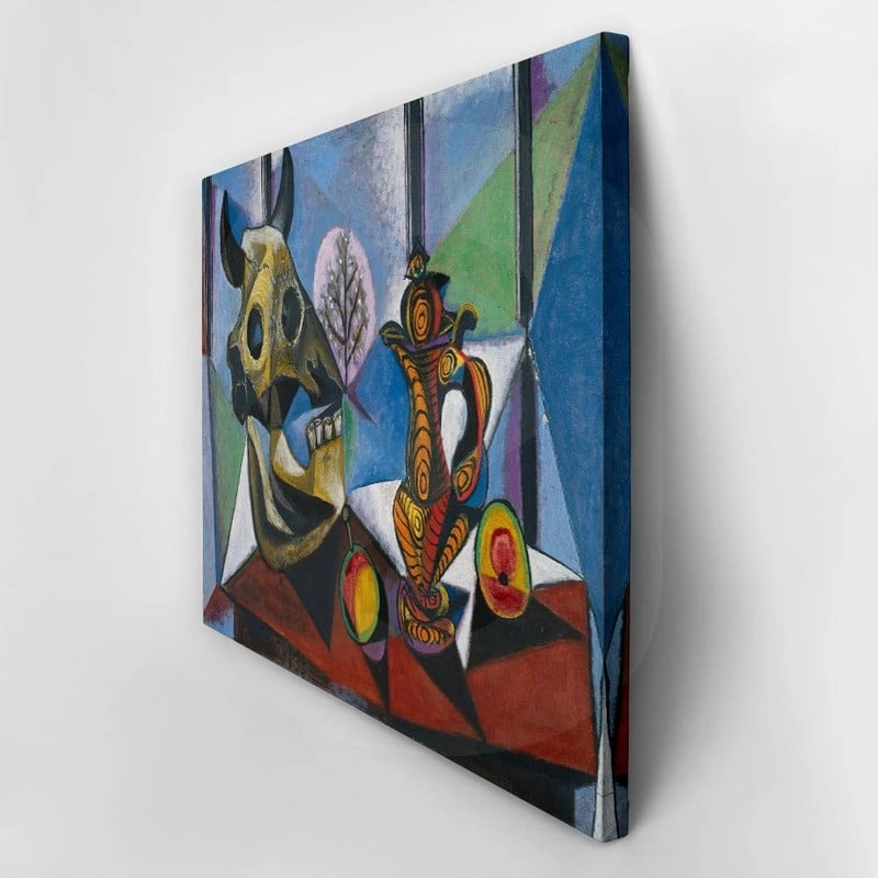 Πίνακας σε καμβά PICASSO - BULL SKULL