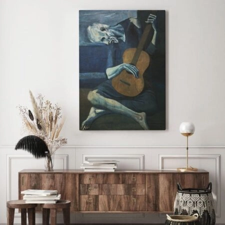 Πίνακας σε καμβά PICASSO - OLD GUITARIST - Pablo Picasso