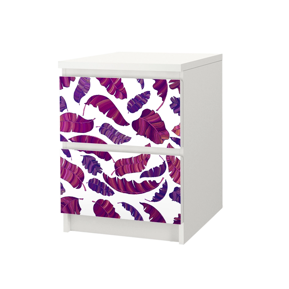 Αυτοκόλλητο Συρταριέρας PURPLE BANANA LEAVES