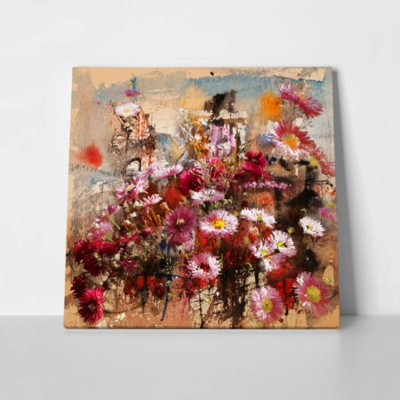 Πίνακας Τετράγωνος AUTUMN FLOWERS - Χρυσανθεμα