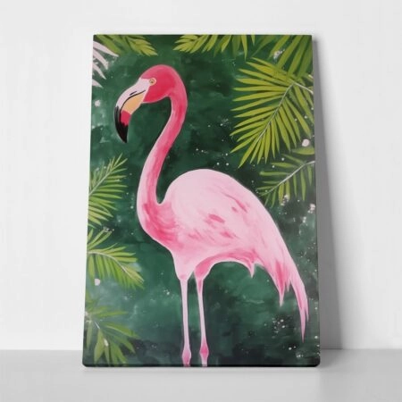 Πινακας σε καμβά WATERCOLOR FLAMINGO - Πουλια Sticky 1