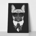 Πινακας σε καμβά FRENCH BULLDOG DOG IN BLACK