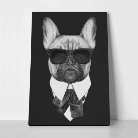 OUTLET Πινακας σε καμβά FRENCH BULLDOG DOG IN BLACK 65x100cm - OUTLET Sticky 1