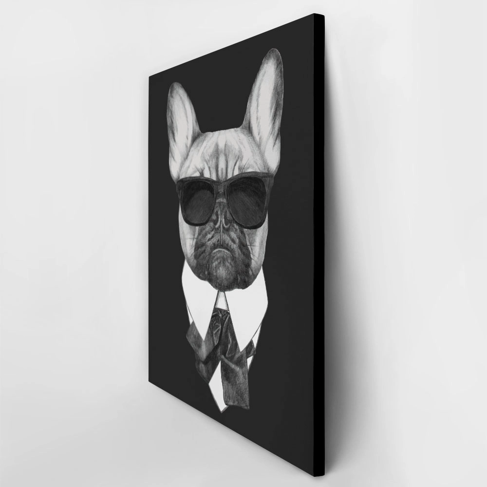 Πινακας σε καμβά FRENCH BULLDOG DOG IN BLACK