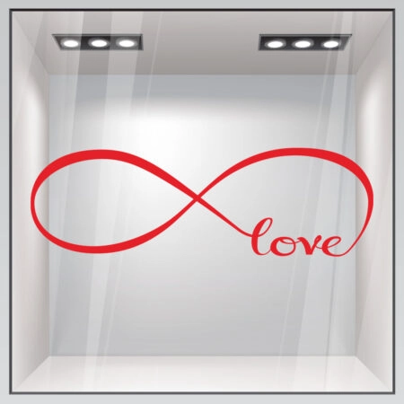 Αυτοκόλλητο βιτρίνας INFINITE LOVE