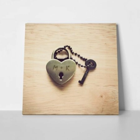 Τετράγωνος Πίνακας LOCK YOUR LOVE