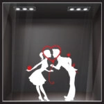 Αυτοκόλλητο βιτρίνας LOVE COUPLE