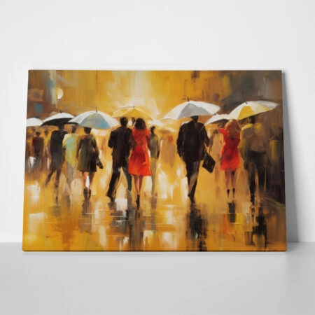 Πινακας σε καμβά RAIN PEOPLE PAINTING - Πινακες σε καμβα Sticky 1