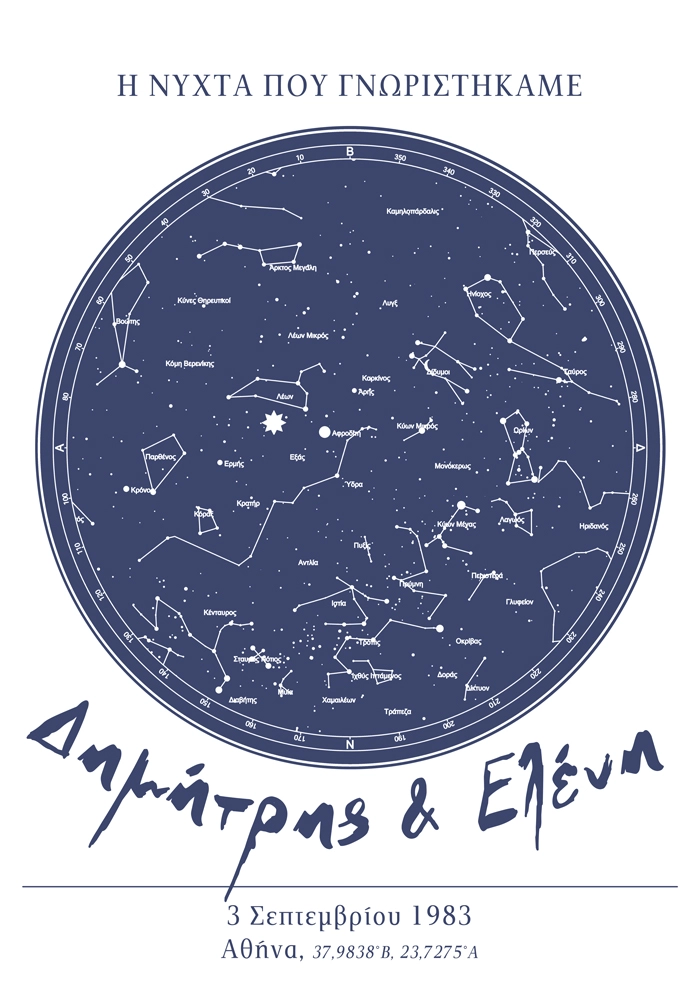 Πίνακας σε καμβά STARS LOVE white