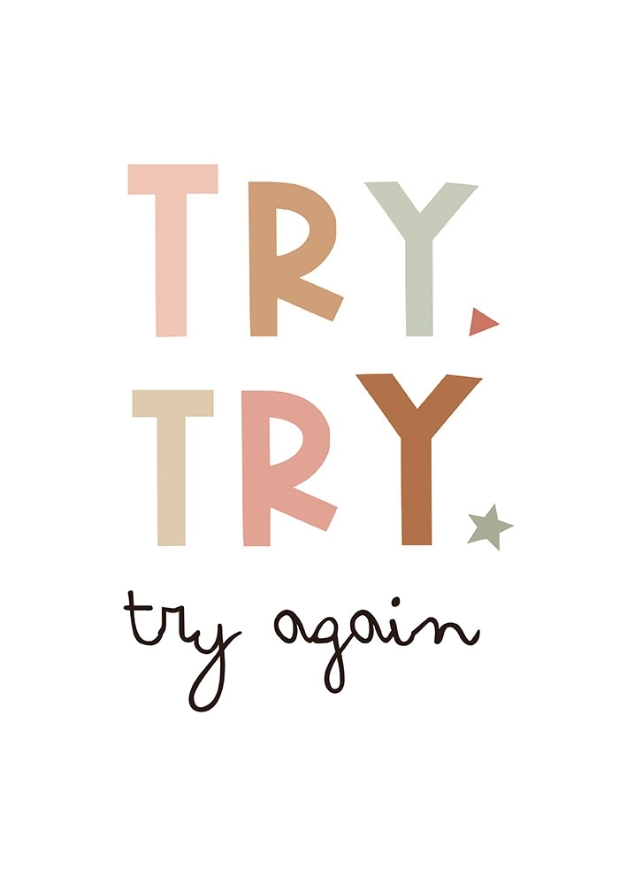 Πινακας σε καμβά TRY AGAIN