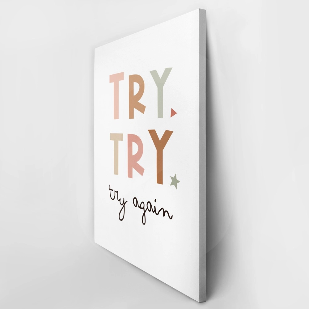 Πινακας σε καμβά TRY AGAIN