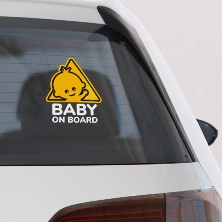 Αυτοκολλητο Αυτοκινητου BABY ON BOARD WAVING
