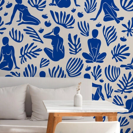 Αυτοκόλλητη Ταπετσαρία τοίχου BLEU MATISSE FIGURES - Μοτίβα Sticky 1