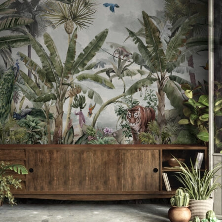 Αυτοκόλλητη Ταπετσαρία τοίχου BOHO JUNGLE PAINTING