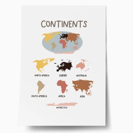 Πόστερ CONTINENTS - Παιδικά Sticky 1