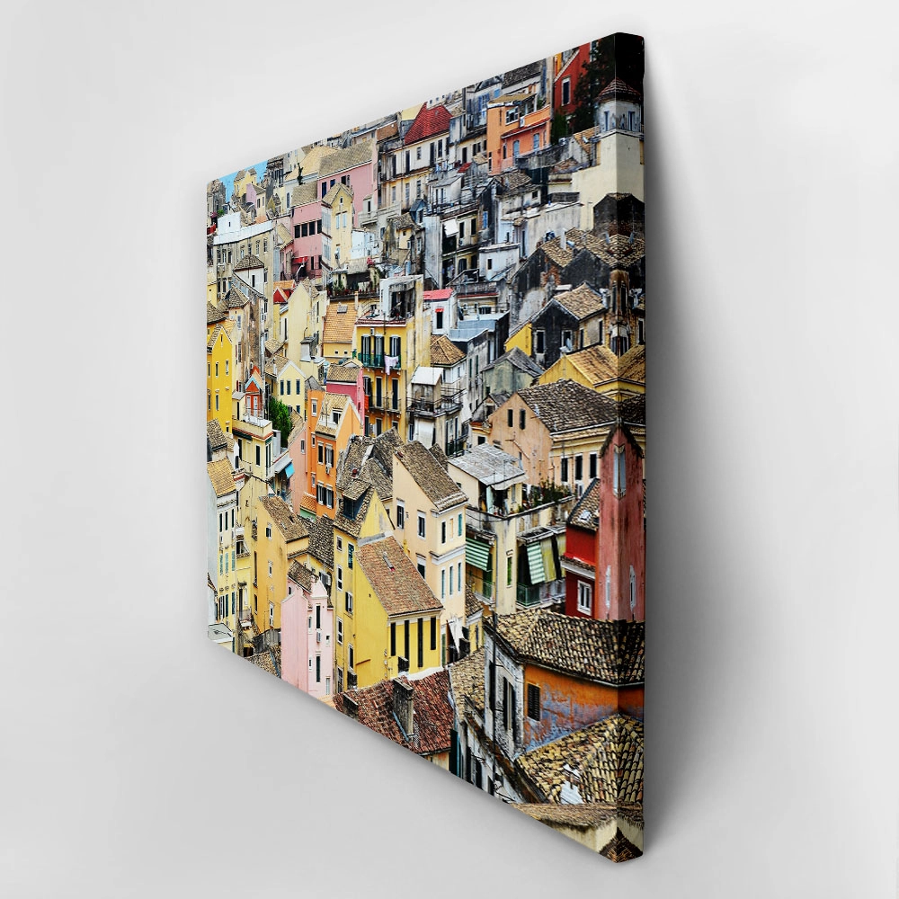 Πινακας σε καμβά CORFU HOUSES
