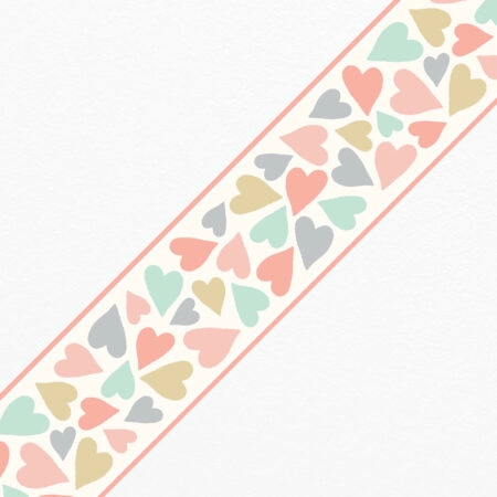 Μπορντούρα τοίχου CUTE PASTEL HEARTS - Παιδικες μπορντουρες Sticky 1