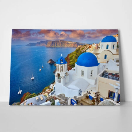Πινακας σε καμβά FIRA TOWN SANTORINI 3